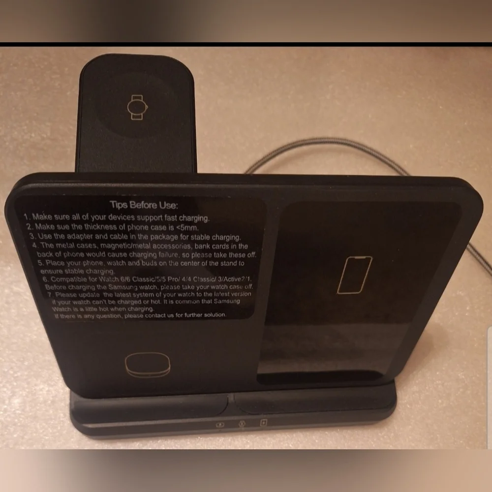 LK Wireless Charger for Samsung Charging Station 3 in 1 Charger for Galaxy Watch